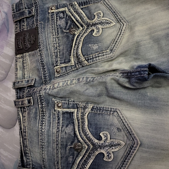 Rock Revival Phoenix StraightLight Blue size 38. Inseam measures 30. Embelished - Picture 11 of 11